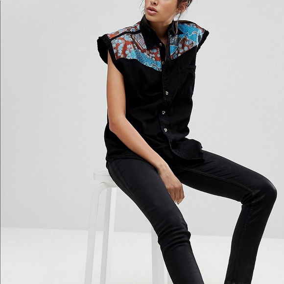 COPY - NWT ASOS Reclaimed Vintage revived Western Shirt - Picture 4 of 8